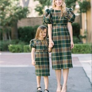 Ivy City Co Green Plaid Dress